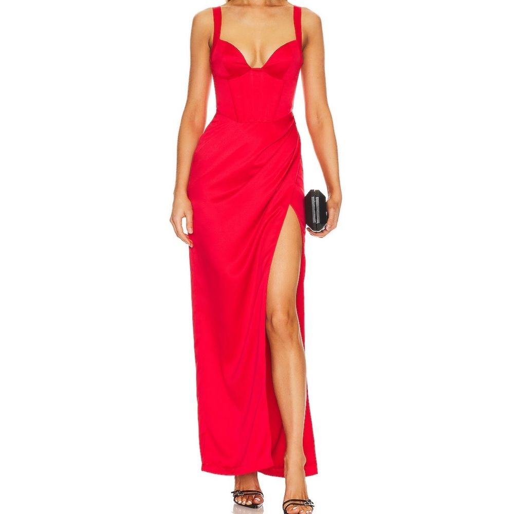 NBD elodie maxi dress in red